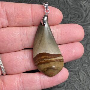 Landscape Jasper Gemstone Pendant Crystal Jewelry